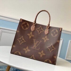 Louis Vuitton Monogram Empreinte ONTHEGO Totes MM Brown Bag